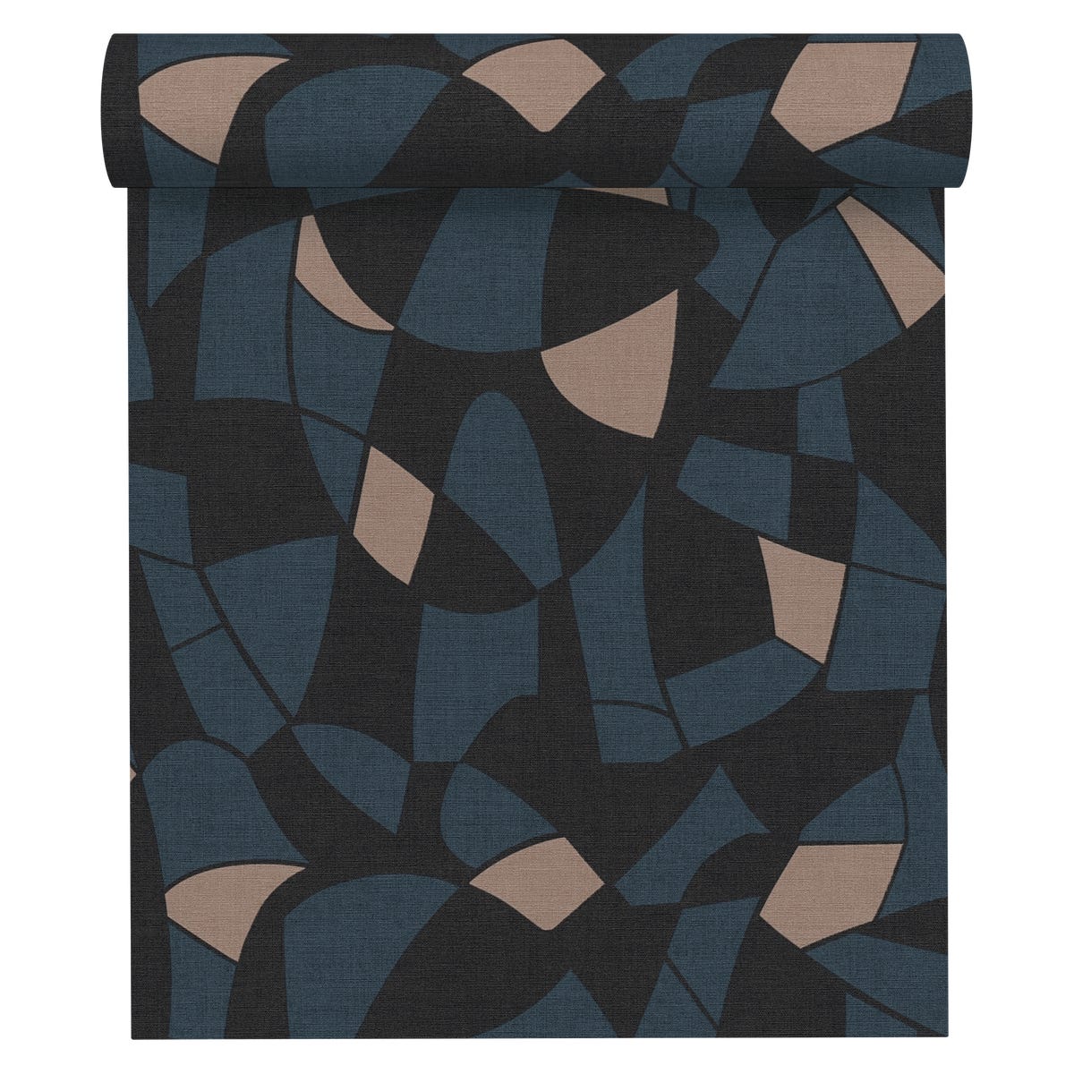 Tapeta Antigua czarno-granatowa winylowa na flizelinie