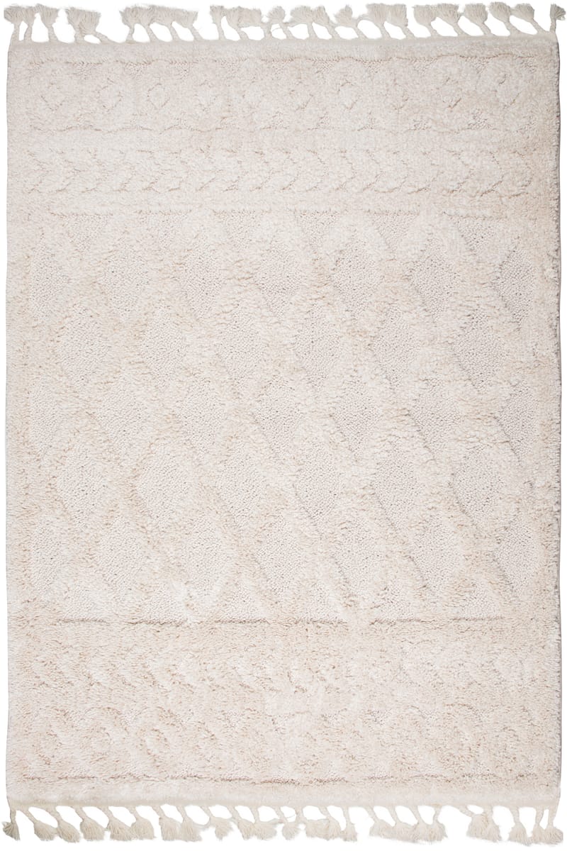 Dywan z frędzlami Cut&Loop Havana 376 beżowy 80 x 150 cm