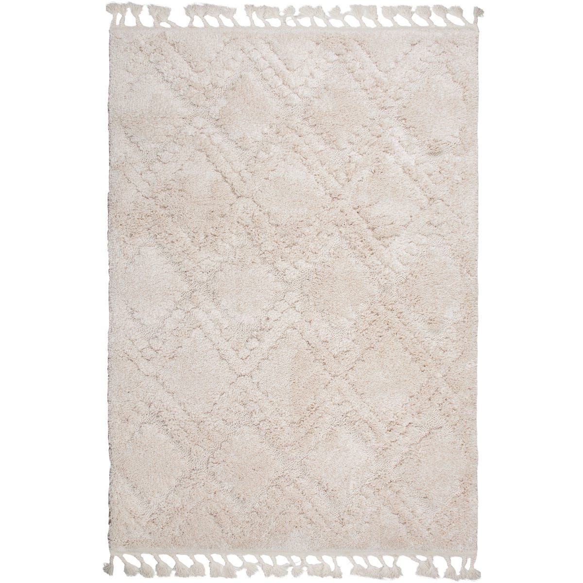 Dywan z frędzlami Cut&Loop Havana 901 beżowy 80 x 150 cm