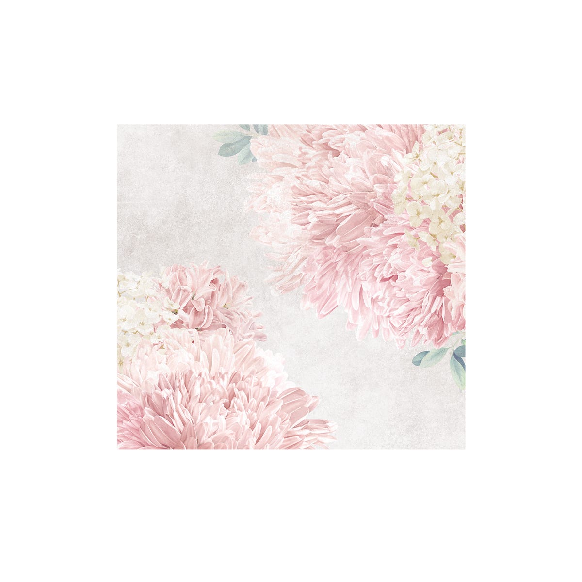 Mural Pink kwiaty pastele 300 x 280 cm struktura Art