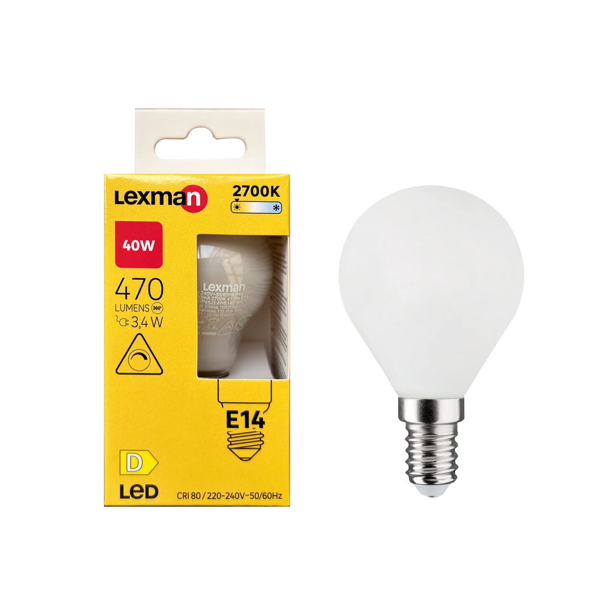 Żarówka LED E14 3,4 W 470 lm Ciepła biel Lexman