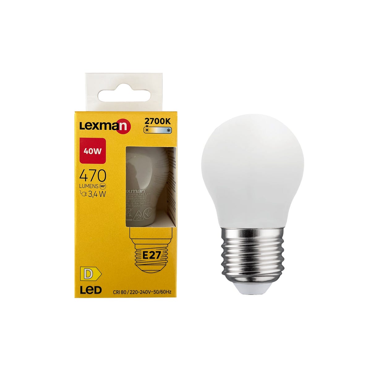 Żarówka LED E27 3,4 W 470 lm Ciepła biel Lexman