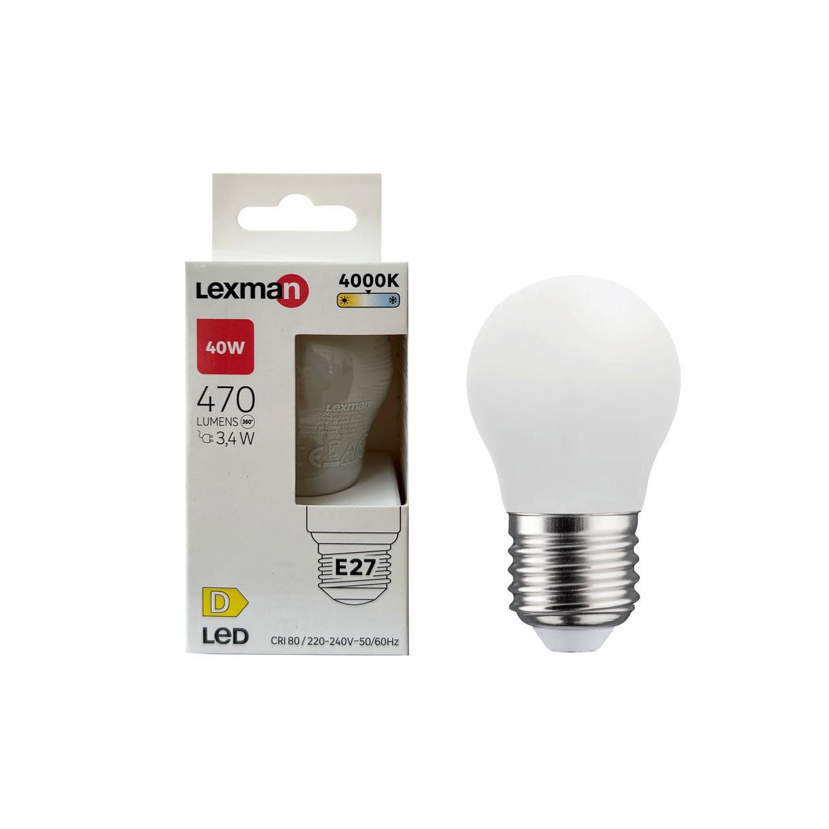 Żarówka LED E27 3,4 W 470 lm Neutralna biel Lexman