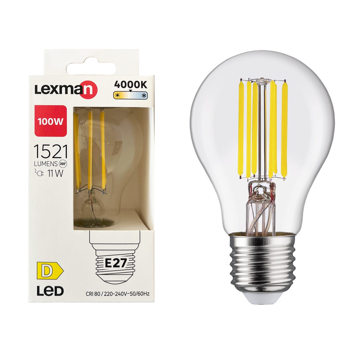 Żarówka LED E27 11 W 1521 lm Neutralna biel Lexman
