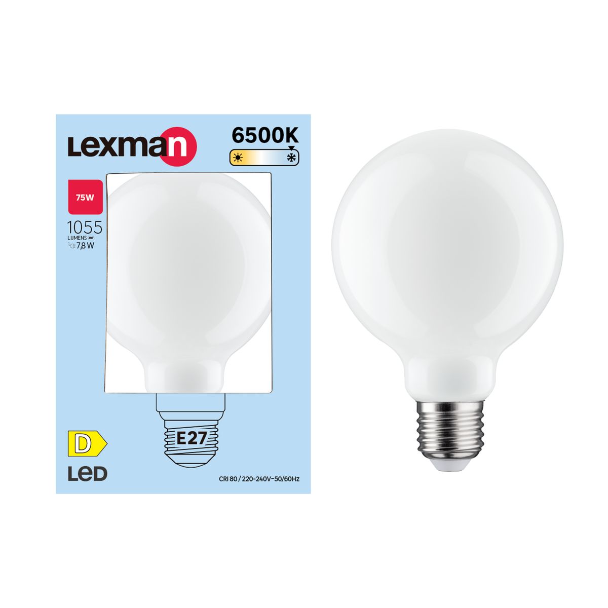 Żarówka LED E27 7,8 W 1055 lm Zimna biel Lexman