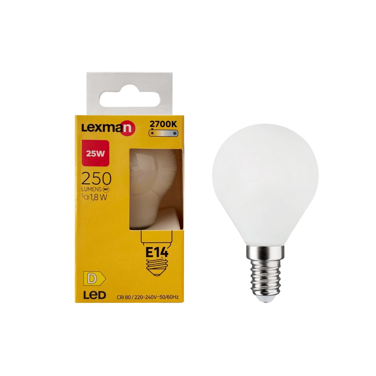 Żarówka LED E14 1,8 W 250 lm Ciepła biel Lexman