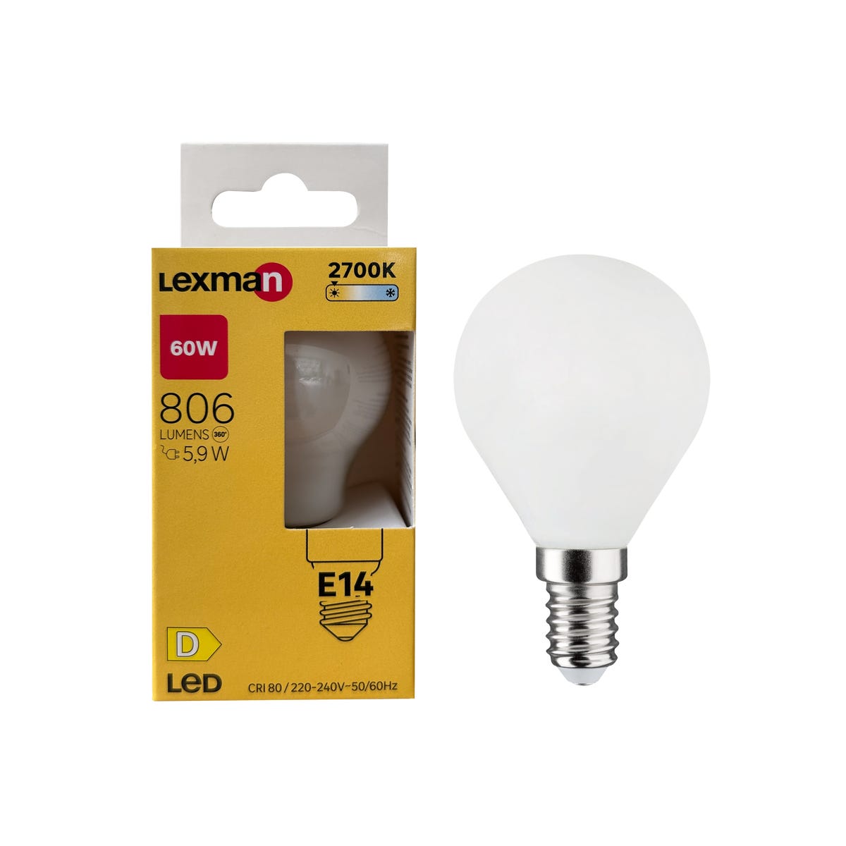 Żarówka LED E14 5,9 W 806 lm Ciepła biel Lexman