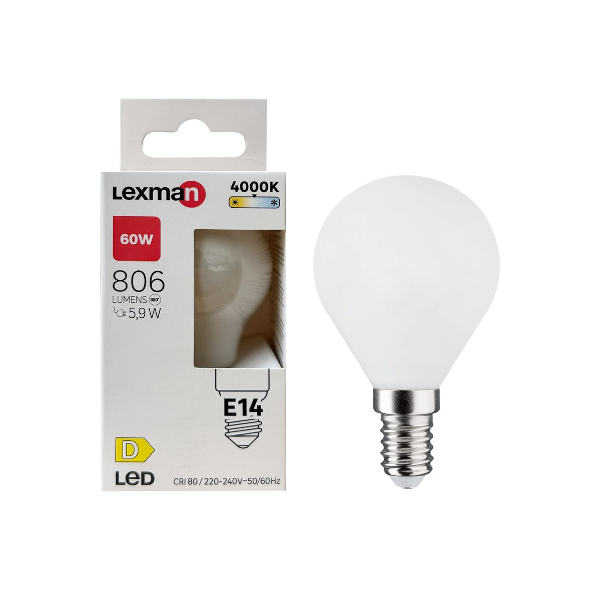 Żarówka LED E14 5,9 W 806 lm Neutralna biel Lexman