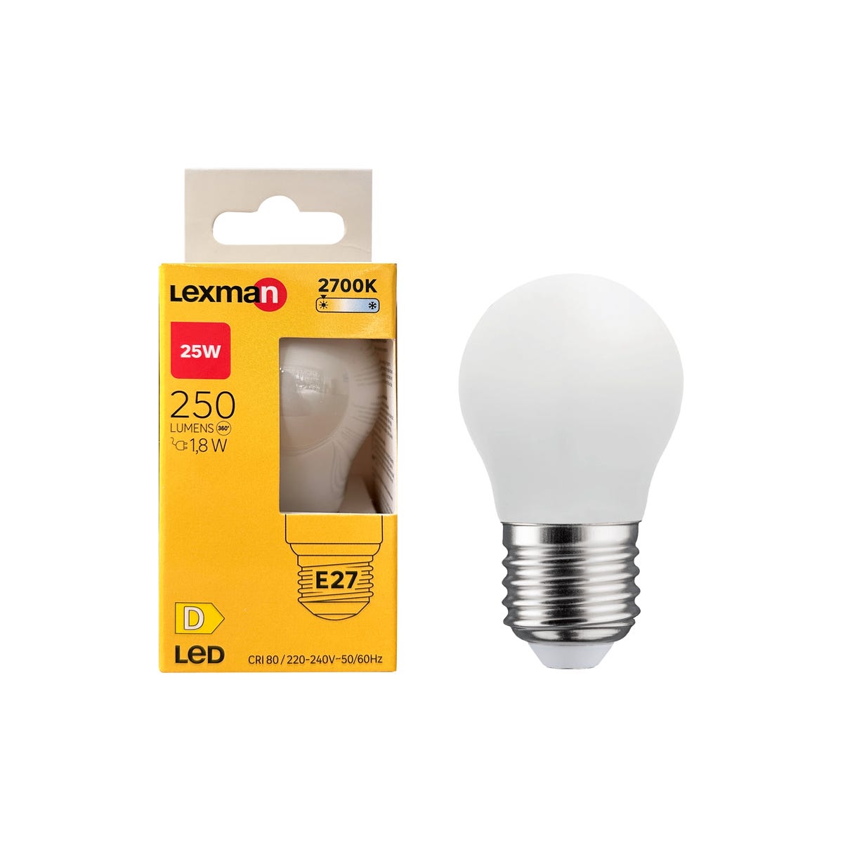Żarówka LED E27 1,8 W 250 lm Ciepła biel Lexman