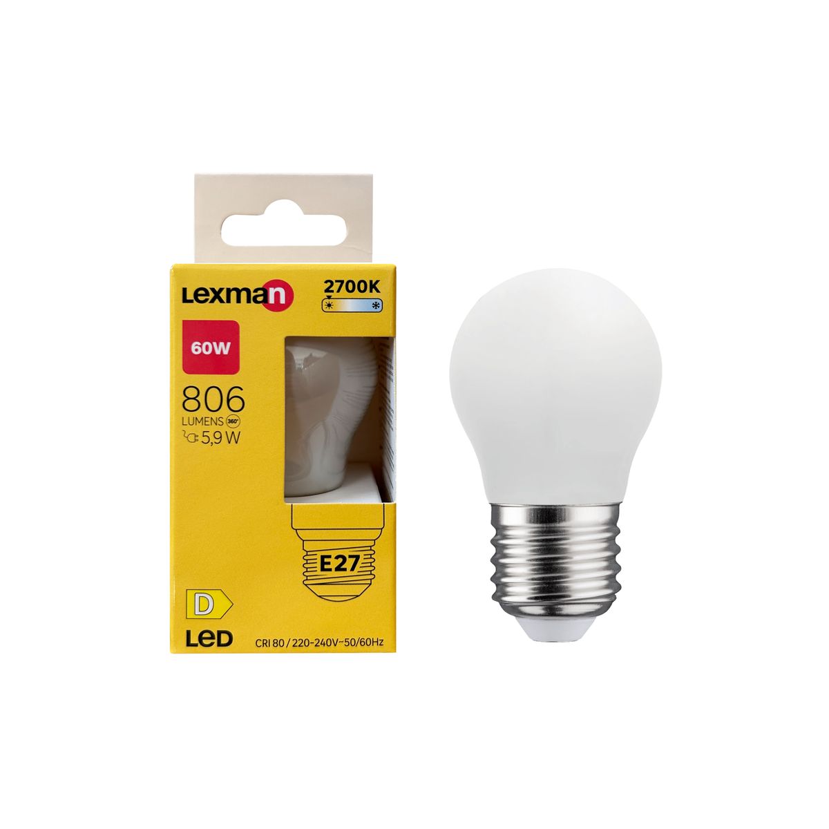 Żarówka LED E27 5,9 W 806 lm Ciepła biel Lexman