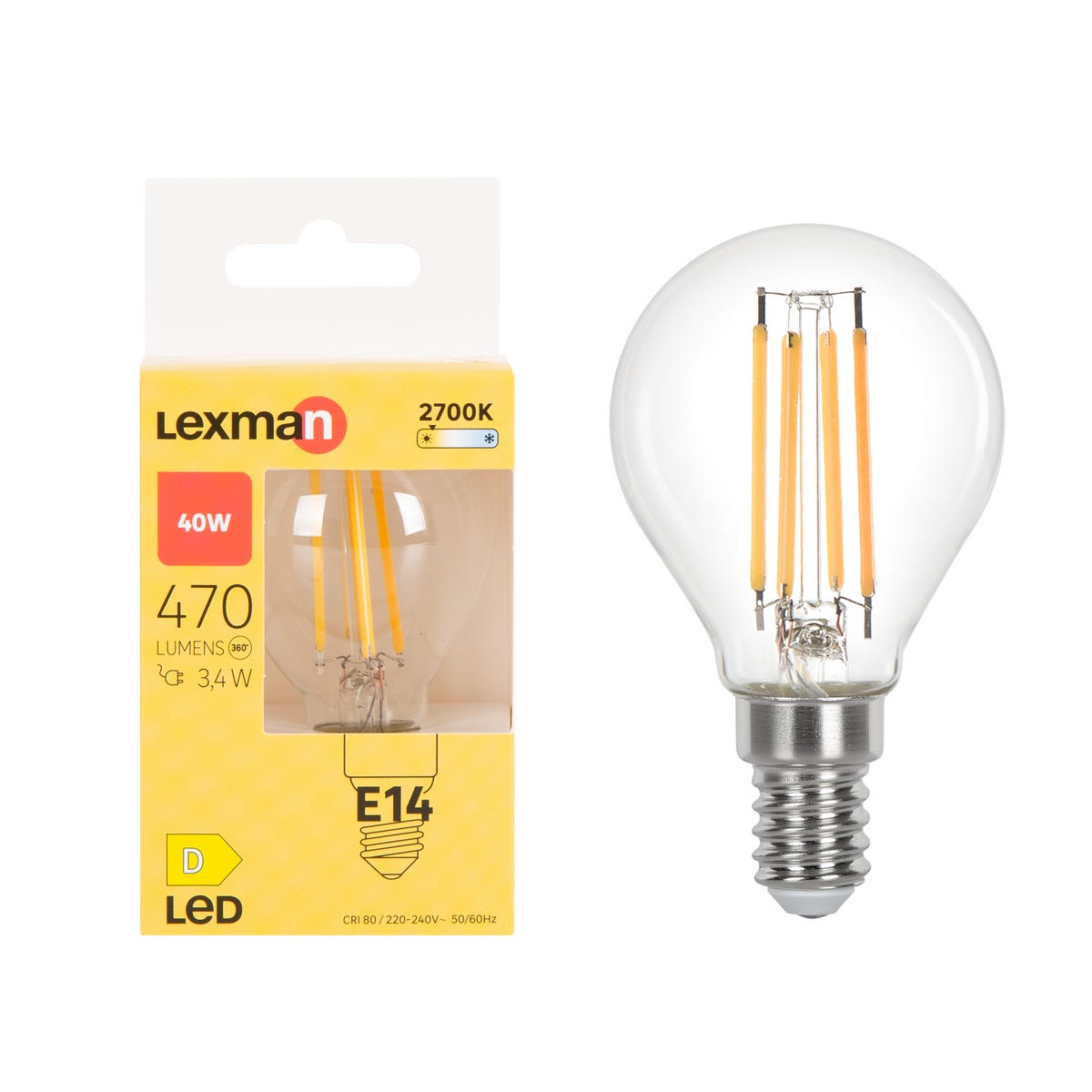 Żarówka LED E14 3,4 W 470 lm Ciepła biel Lexman