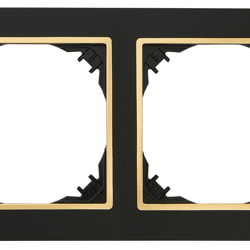 Elektro-Plast Ramka podwójna Czarny złoty VESTRA