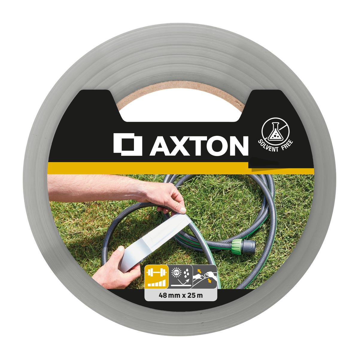 Taśma klejąca naprawcza srebrna 48 mm x 25 m Axton