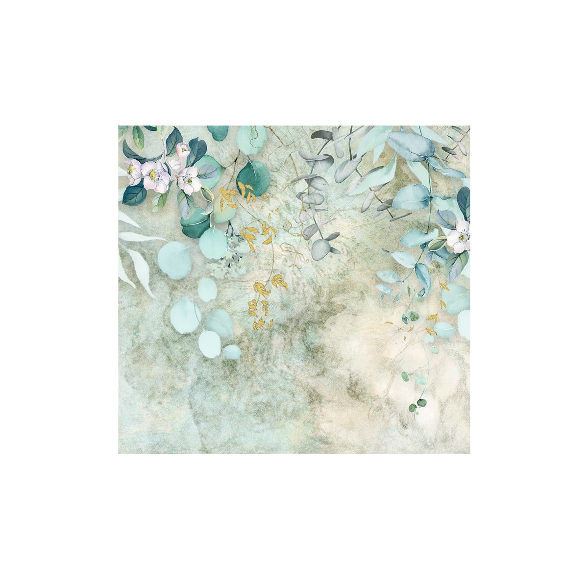 Mural Sky Flowers 300 x 280 cm delikatna struktura