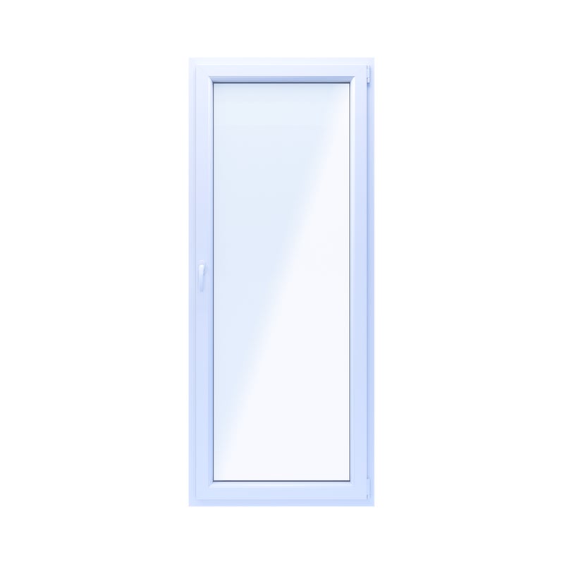 Okno PCV 2-szybowe balkonowe OB3 R białe 865x2095 mm otwierane do wewnątrz prawe