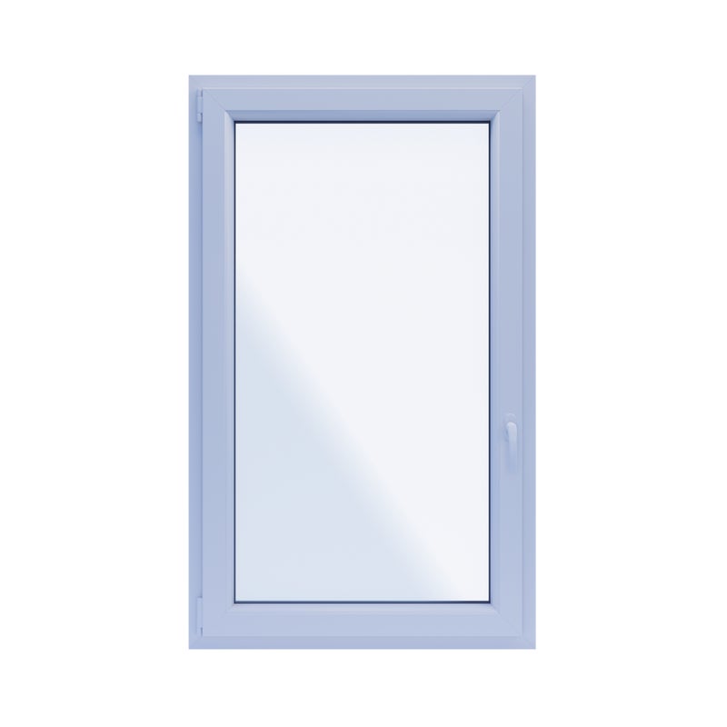 Okno PCV 2-szybowe fasadowe O31 białe 865x1435 mm otwierane do wewnątrz lewe Witraż