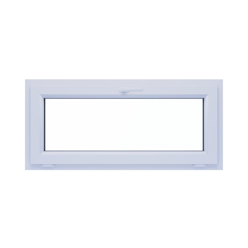 Okno PCV 2-szybowe fasadowe O3 białe 1165x535 mm uchylne do wewnątrz Witraż