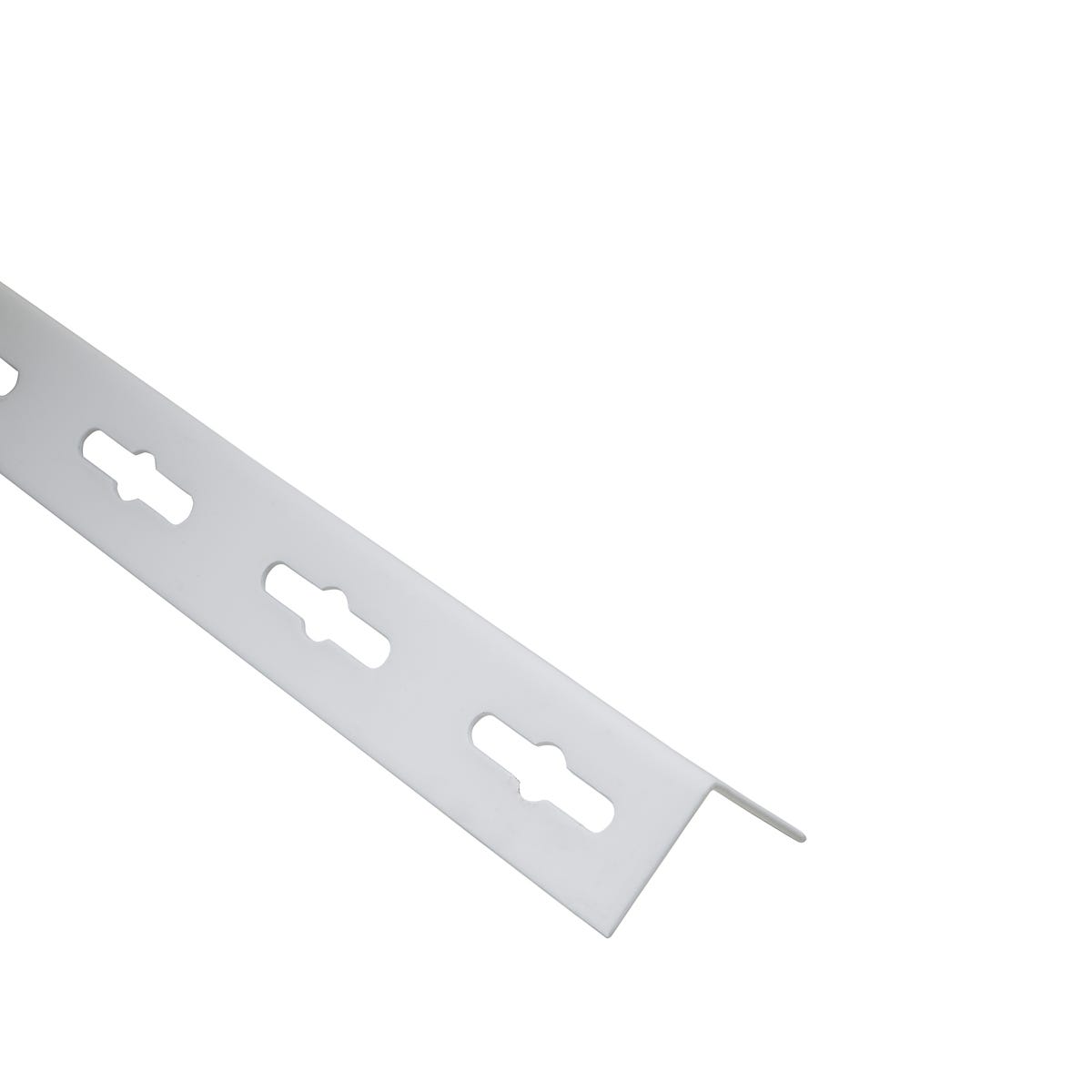 Standers Kątownik stalowy 1m 25x25x1.5 mm dziurkowany biały