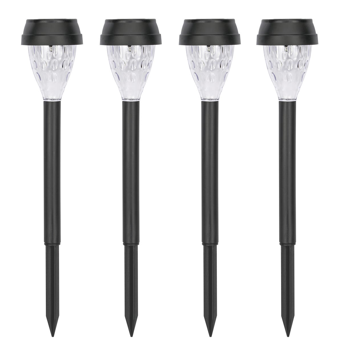 Inspire Lampa solarna wbijana Naomy 4 szt. czarna IP44 LED