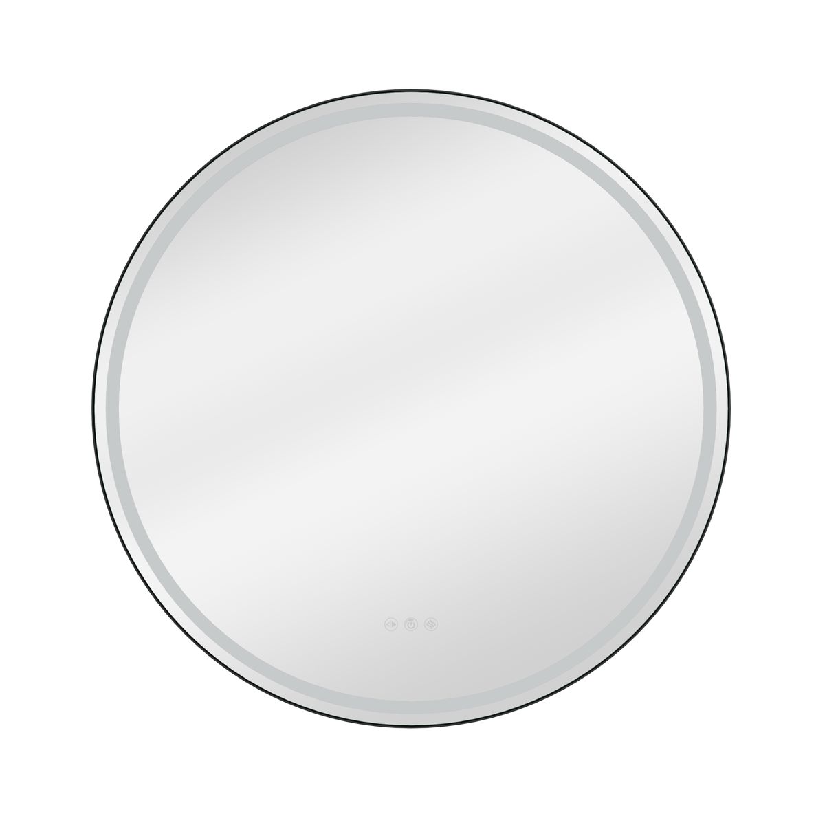 Lustro z oświetleniem Remix 80 cm czarne Sensea