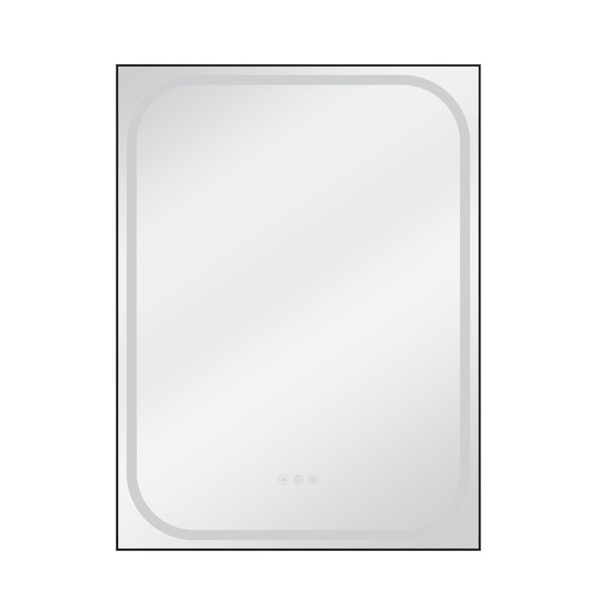 Lustro z oświetleniem Remix 60 x 80 cm czarne Sensea