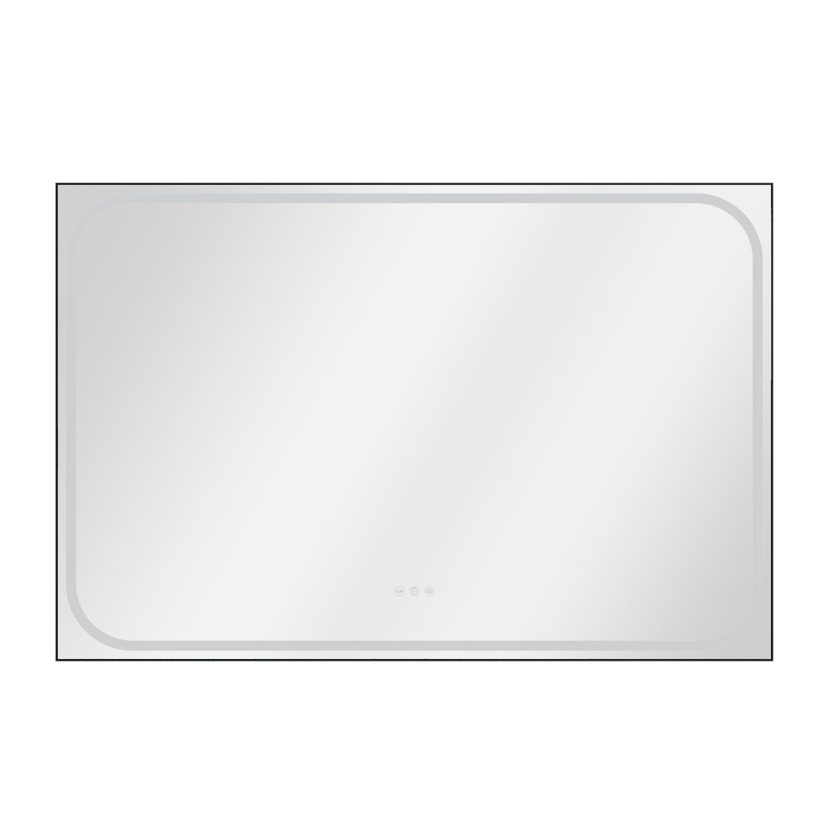 Lustro z oświetleniem Remix 80 x 120 cm czarne Sensea