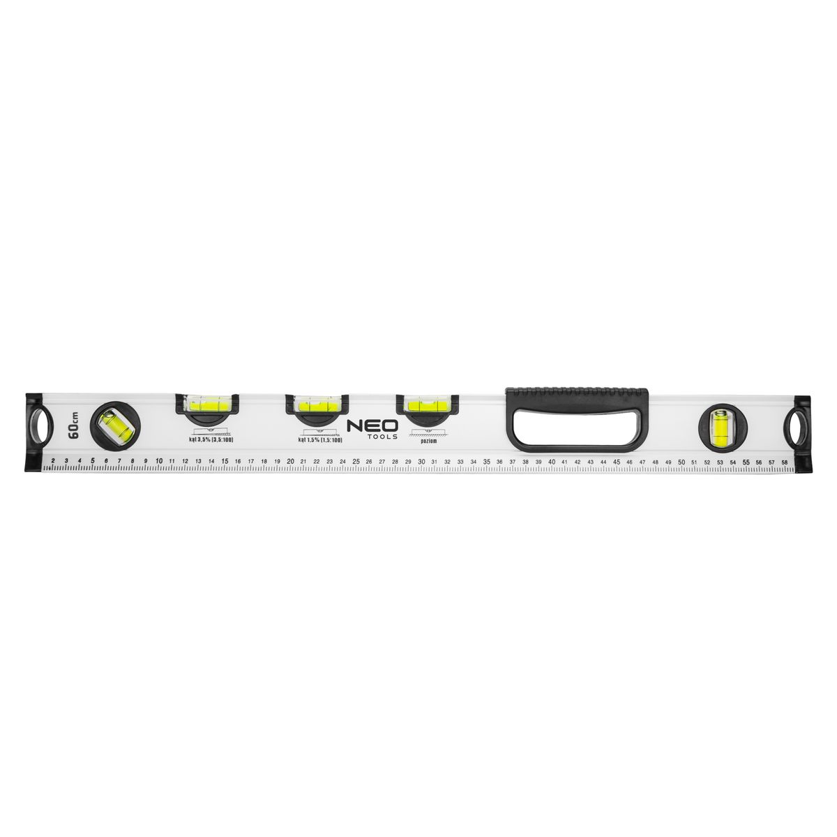 NEOTOOLS Ręczna poziomica 5 libelek 600 mm 71-122 