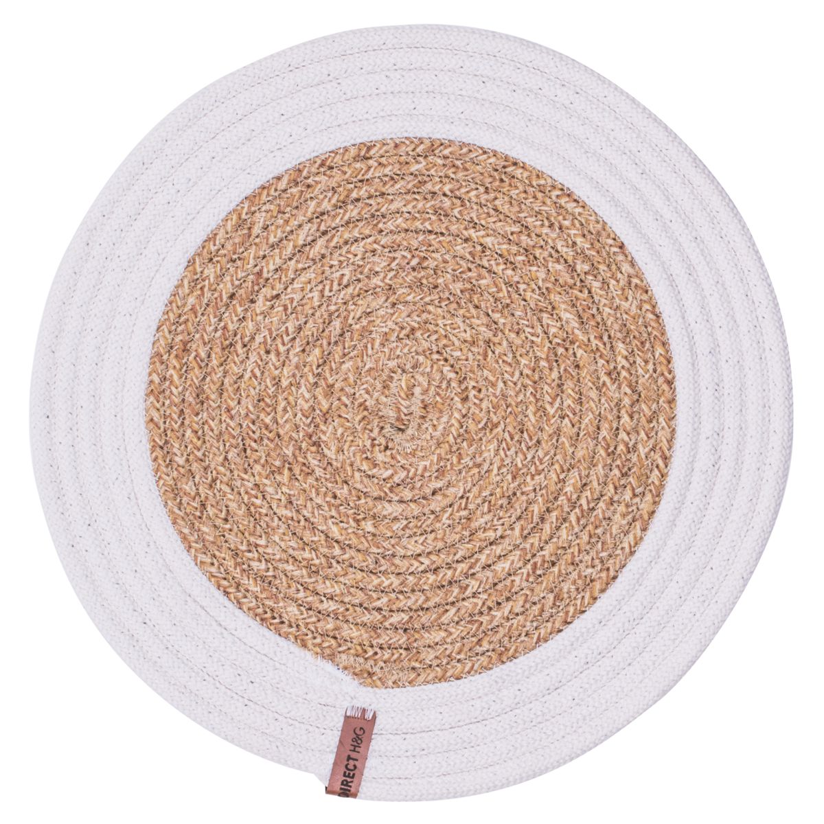 Podkładka na stół Leila biała śr. 35 cm