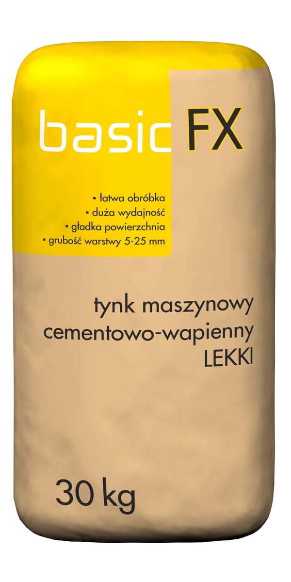 Tynk maszynowy cementowo-wapienny lekki Basic FX 30 kg