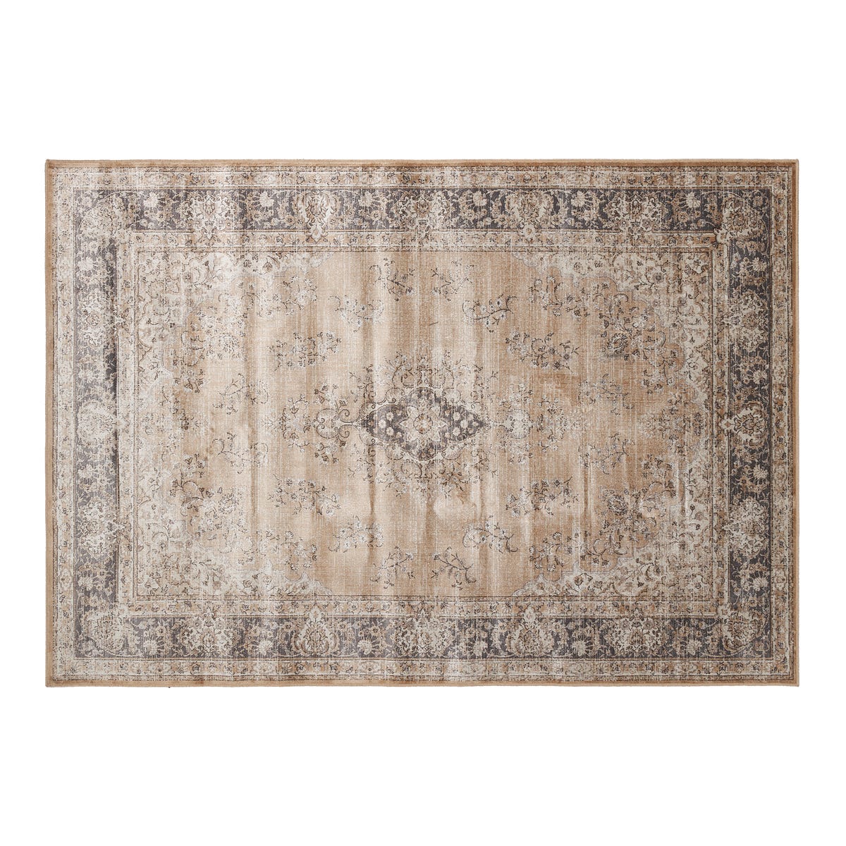 Dywan Elista beżowy 160 x 230 cm z domieszką wiskozy Inspire