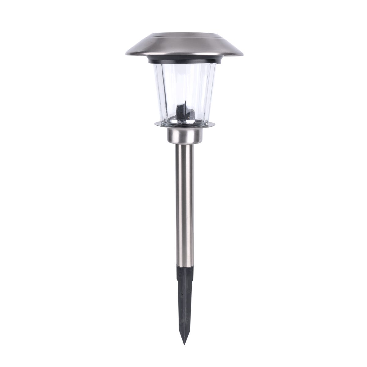 Inspire Lampa solarna wbijana Vesbio srebrna IP44 LED