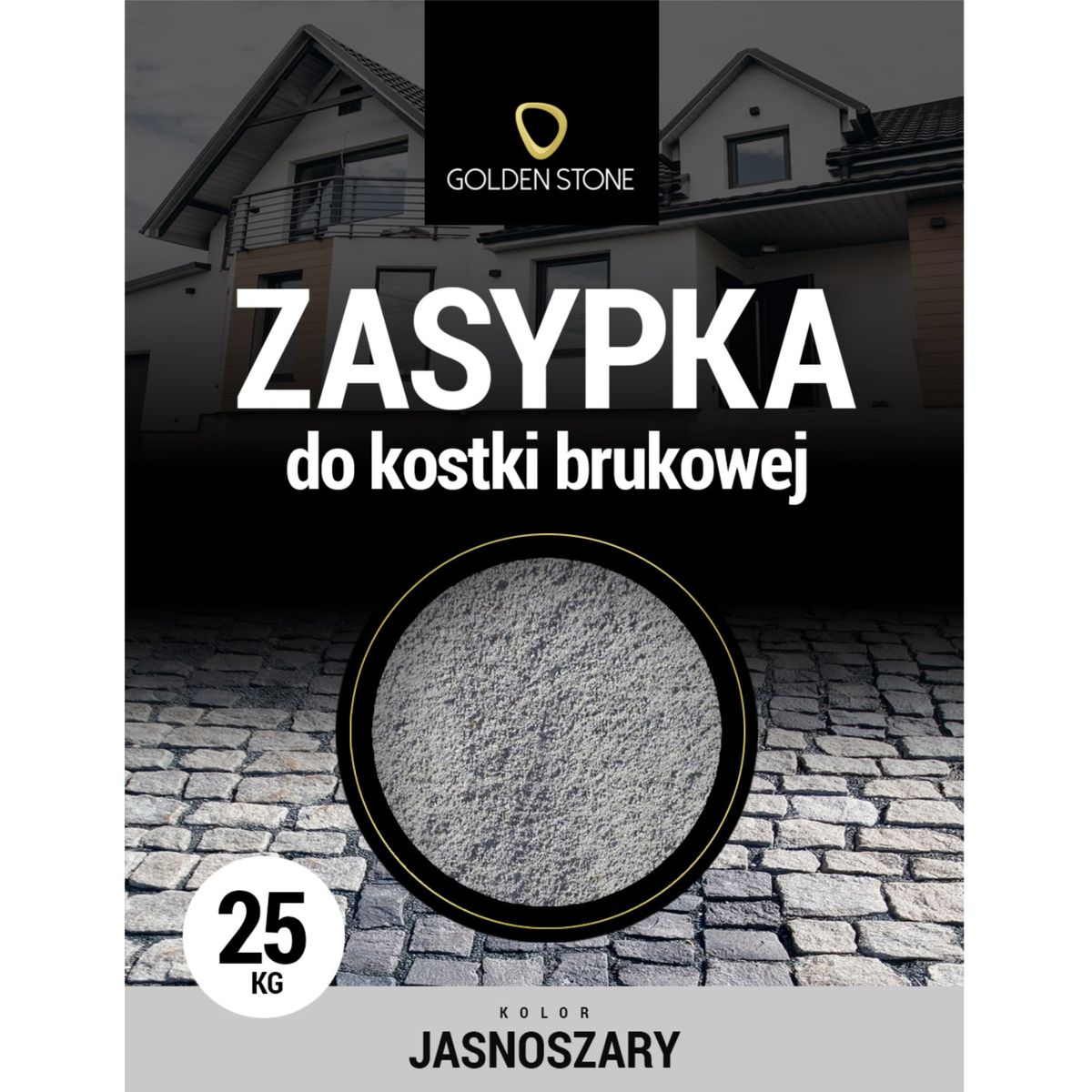 Golden Stone Zasypka do kostki brukowej jasno szara 25 kg