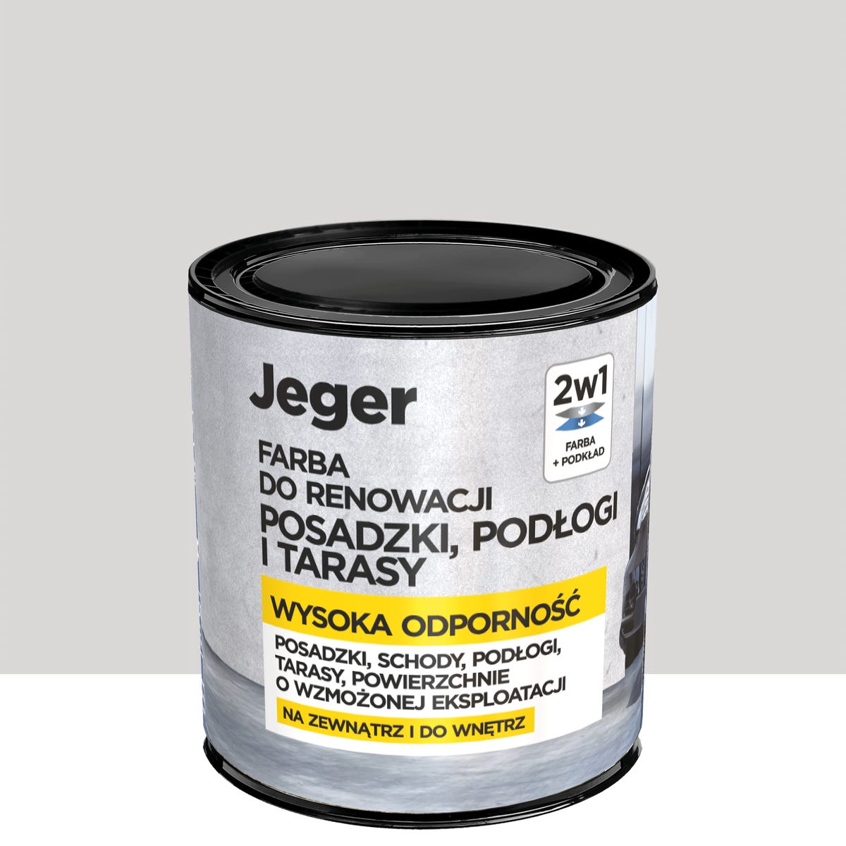 Farba do podłóg wewnętrznych Jeger Reno Delikatny szary 0.5 l