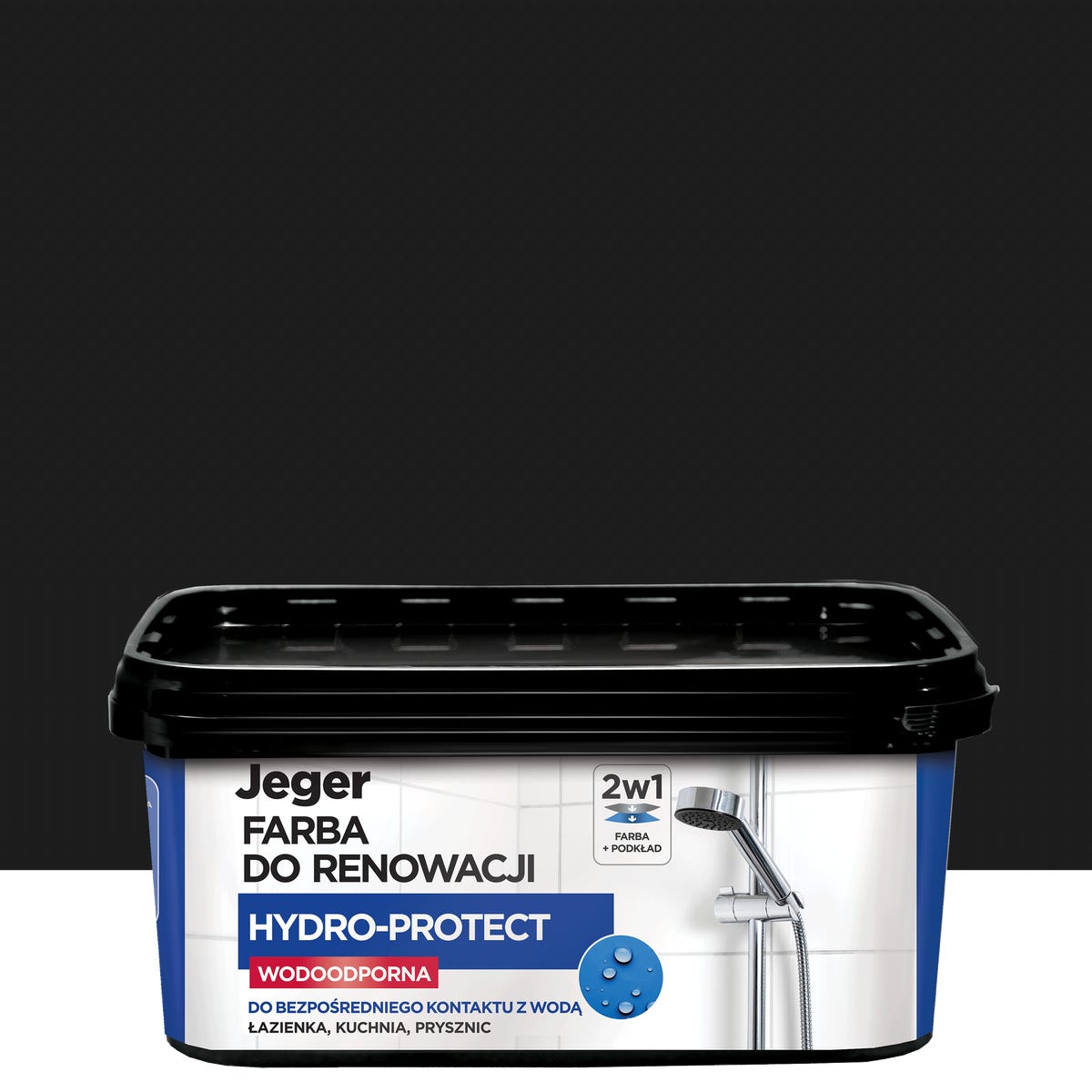 Farba specjalistyczna Jeger Reno Hydro Czarny 2 l