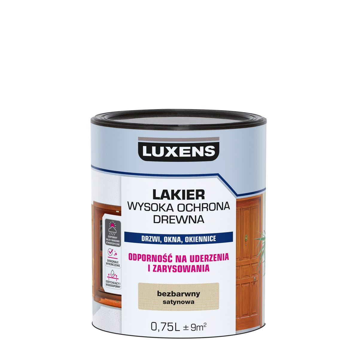 Lakier do drewna Wysoka ochrona drewna 0.75 l satynowy Luxens