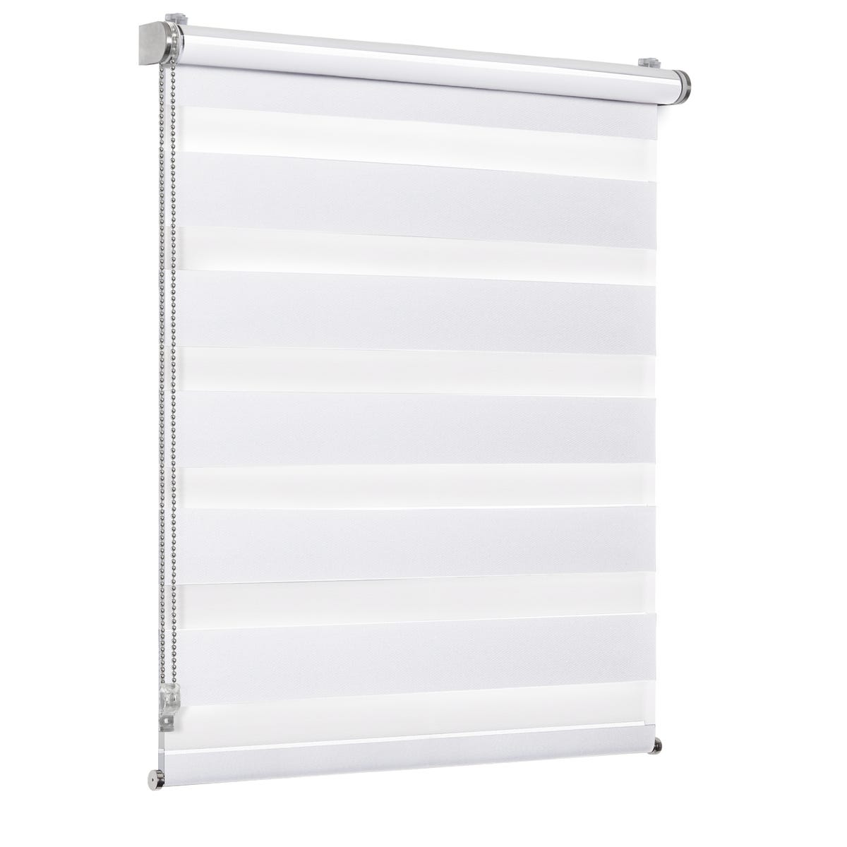Roleta dzień noc Varuna White biała 86 x 220 cm Inspire