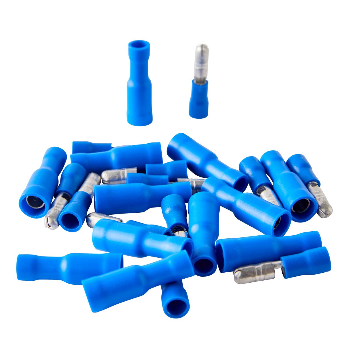 LEXMAN Końcówka przewodu okrągła 1.5 - 2.5 mm Niebieska 24szt. (męska + żeńska)