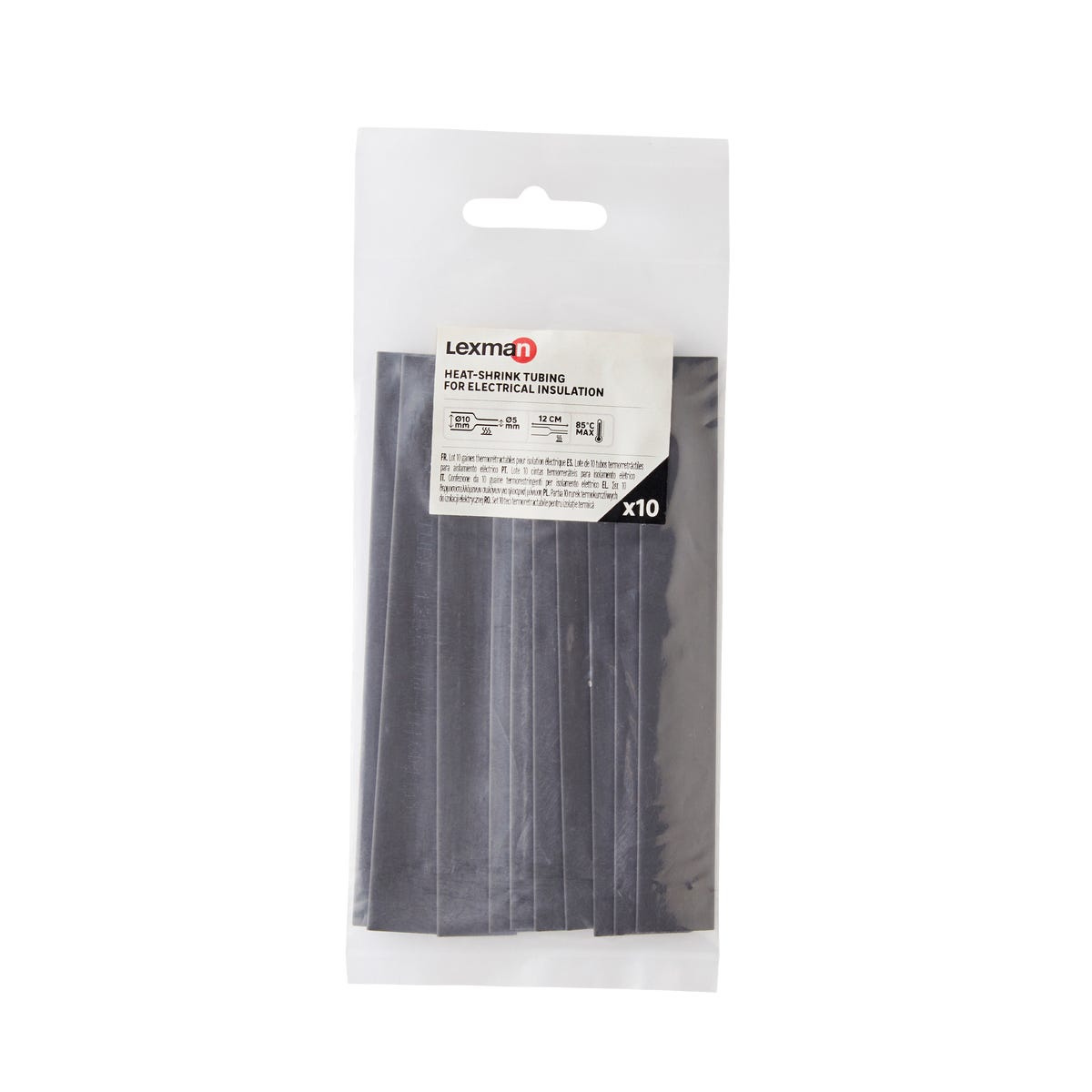 LEXMAN Koszulka termokurczliwa 9,5 / 5 mm 12cm 10szt.