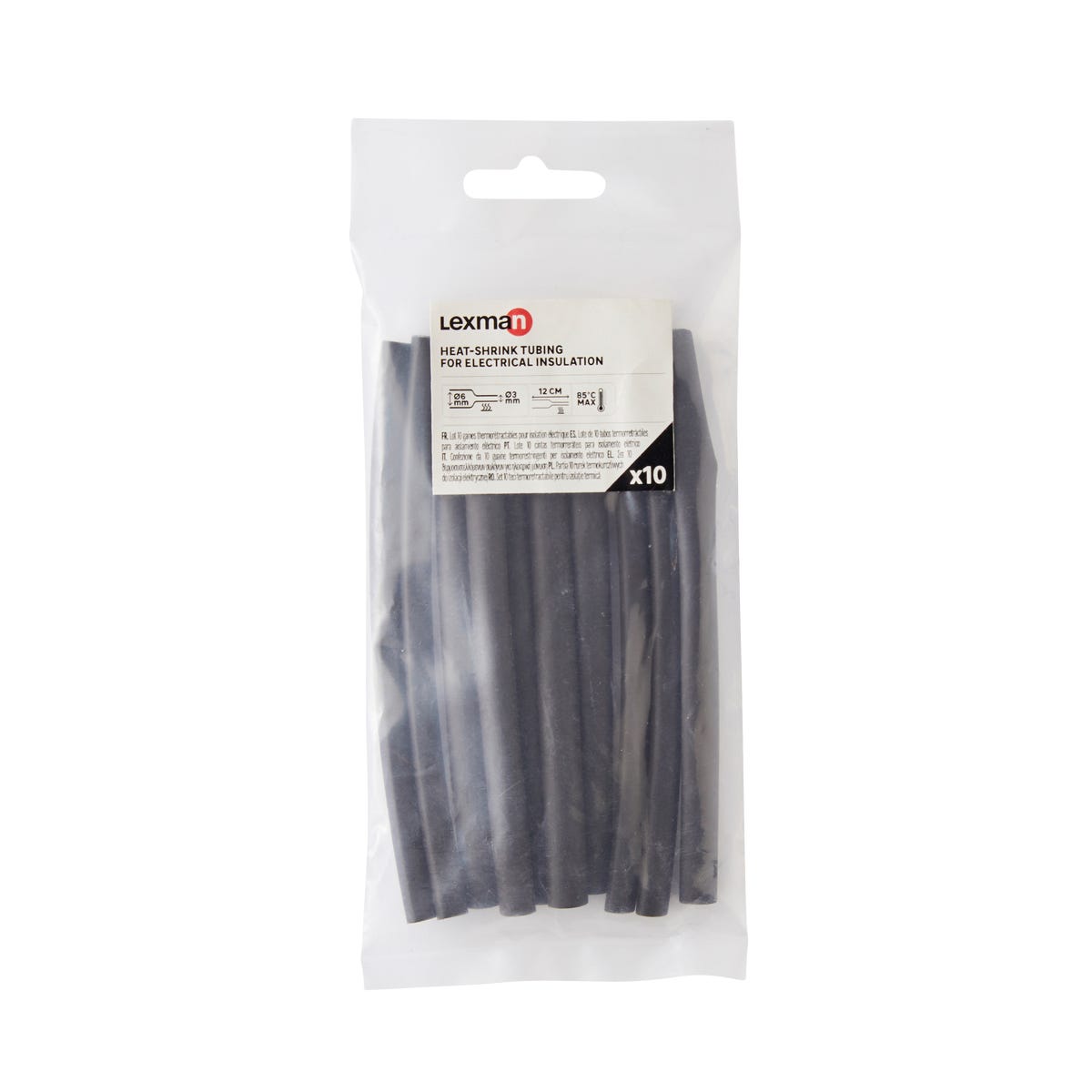 LEXMAN Koszulka termokurczliwa 6 / 3 mm 12cm 10szt.