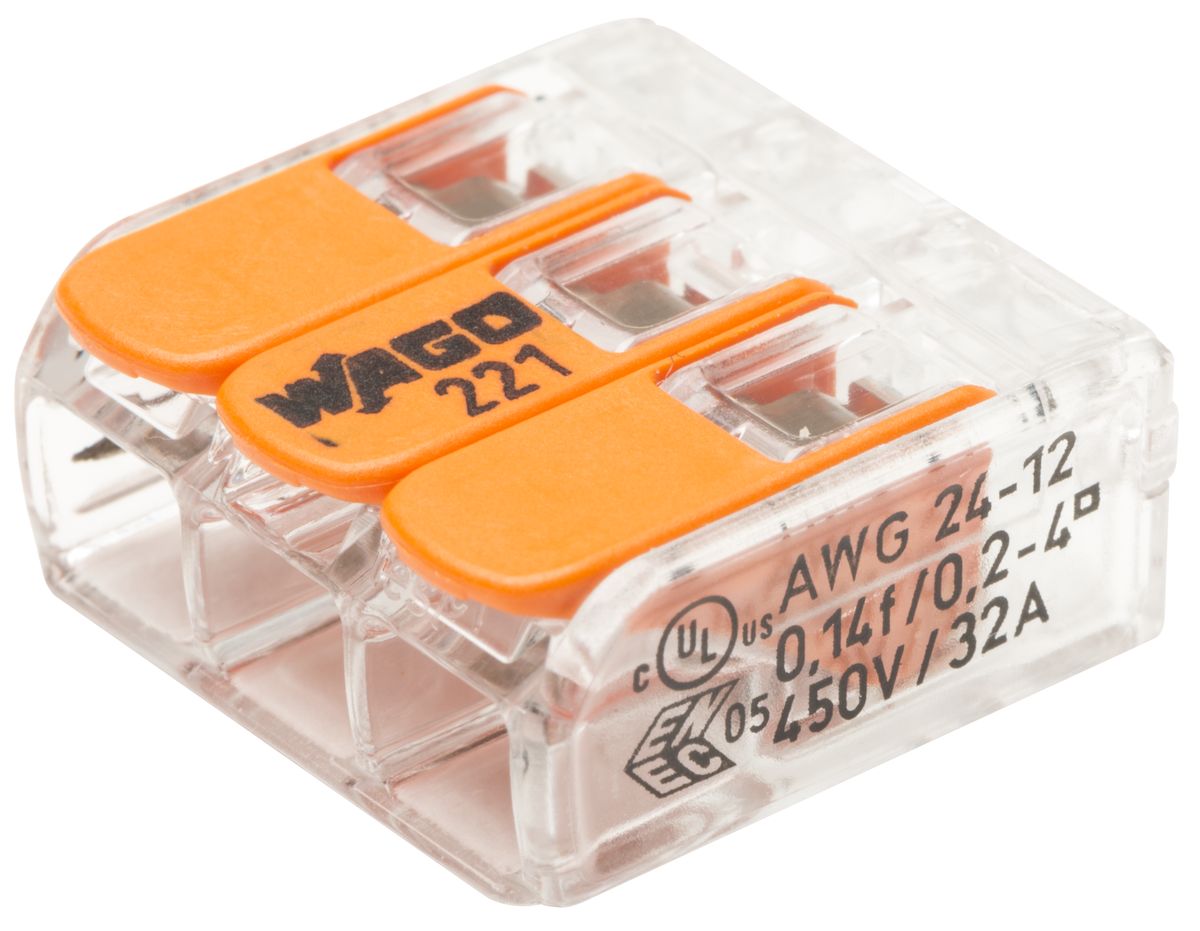 Złącze automatyczne szybkozłączka 3x0,2-4 mm 10 szt. WAGO