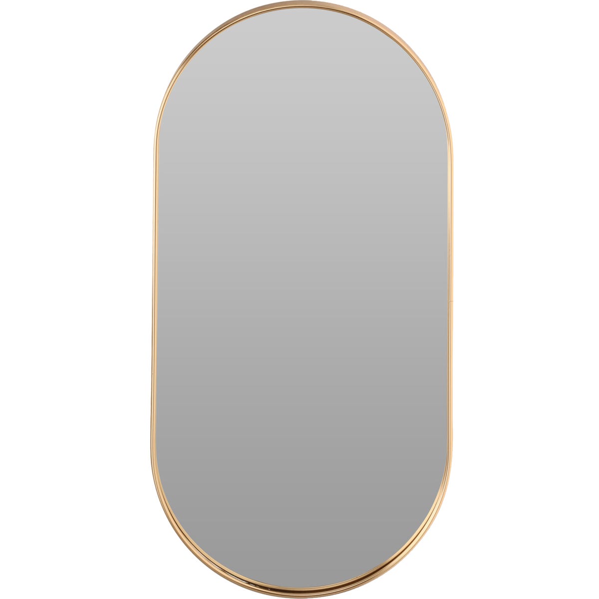 Lustro owalne Złote 25 x 50 cm