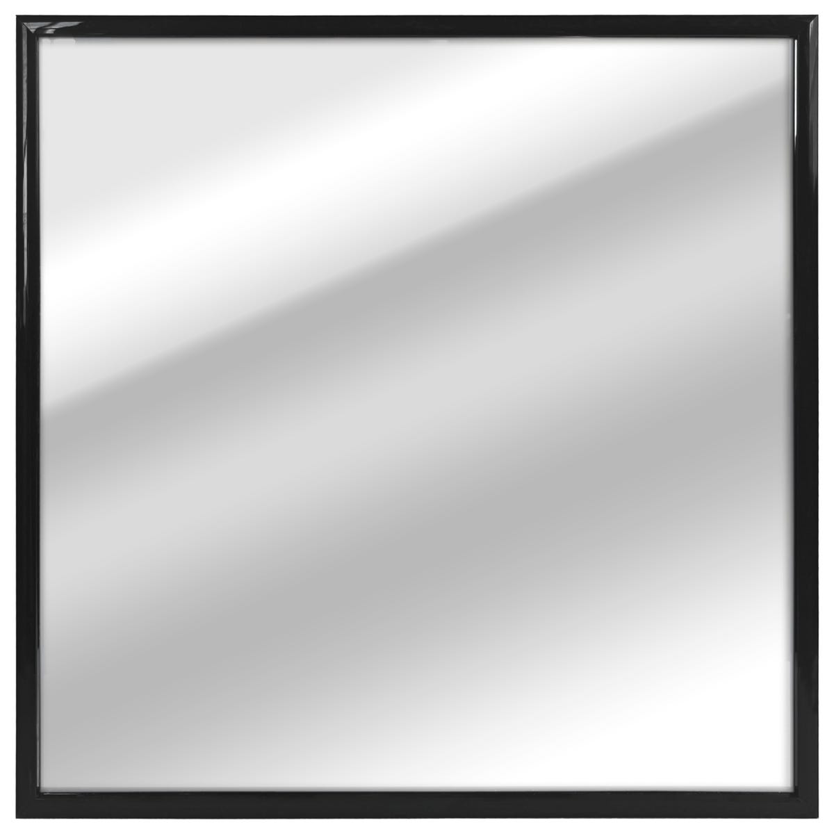 Lustro kwadratowe Lila 30 x 30 cm w czarnej ramie Inspire