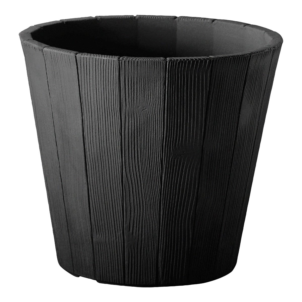 Doniczka plastikowa Wood śr.40cm antracytowa VOG