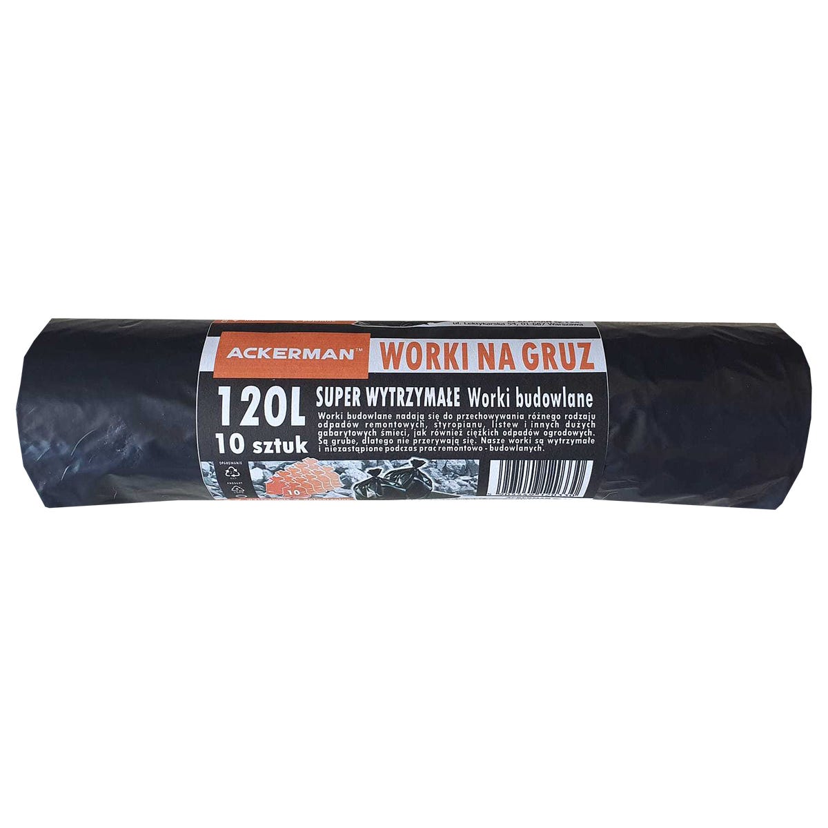 Worek na gruz Super Mocny 120 litrów 10 sztuk