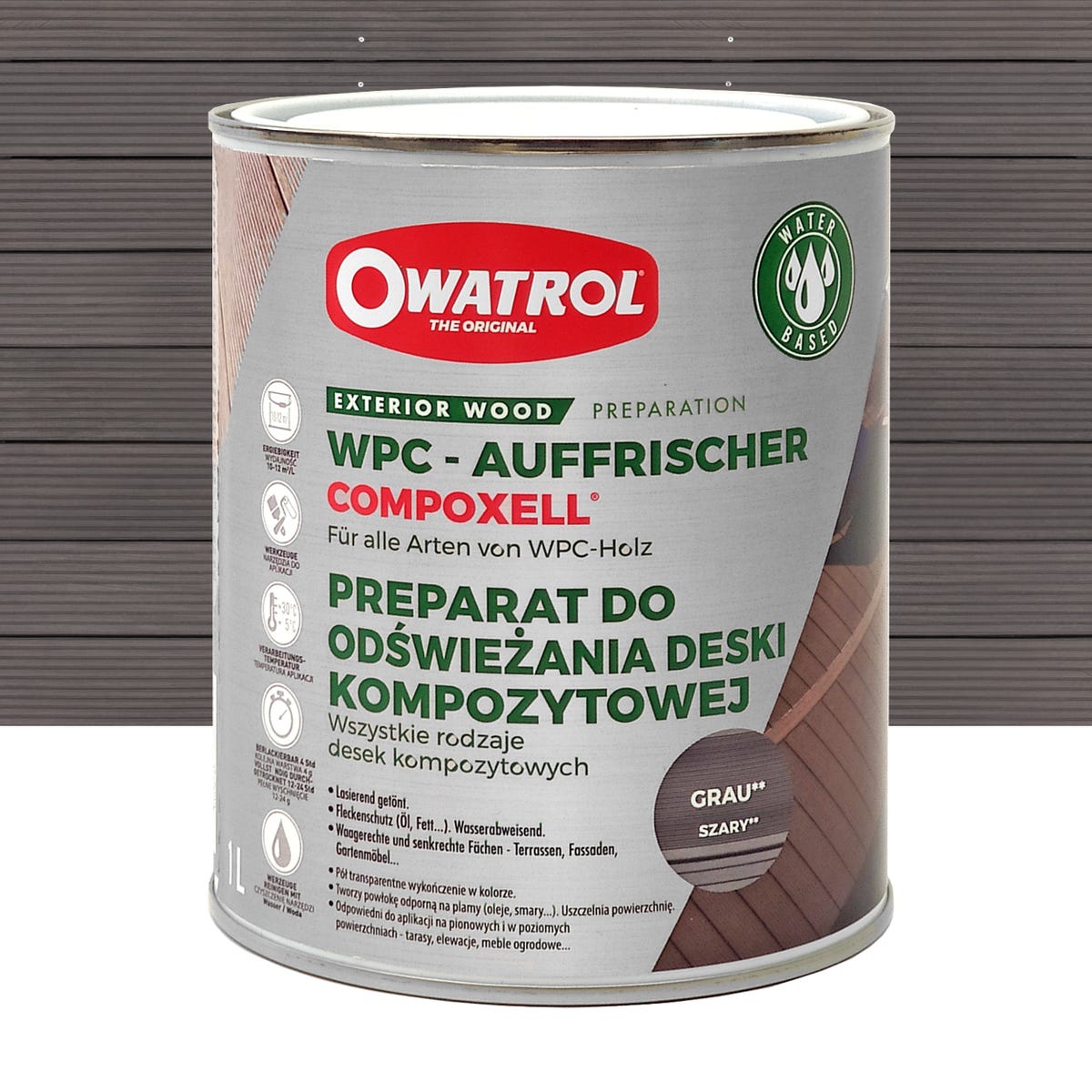 Preparat do odświeżania deski kompozytowej szary 1 l Owatrol