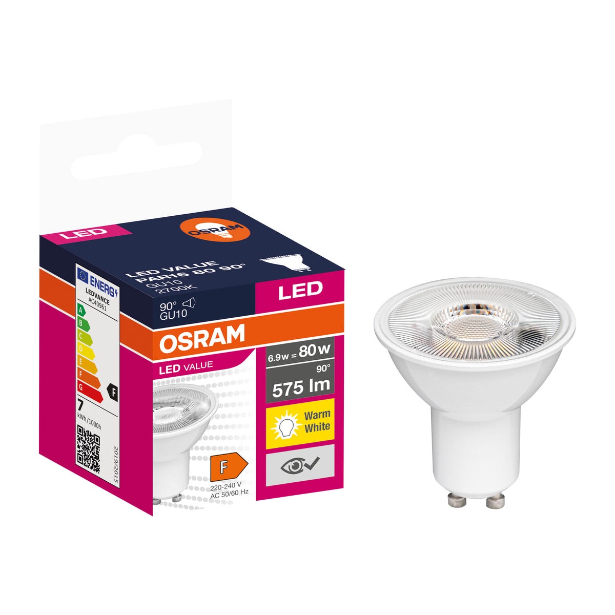 Żarówka LED GU10 6,9 W 575 lm Ciepła biel Osram