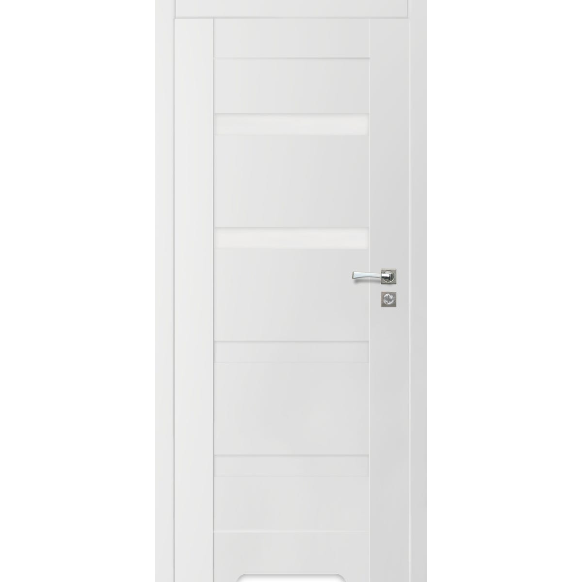 ARTENS Drzwi wewnętrzne bezprzylgowe z podcięciem wentylacyjnym Parma biała 70 lewe