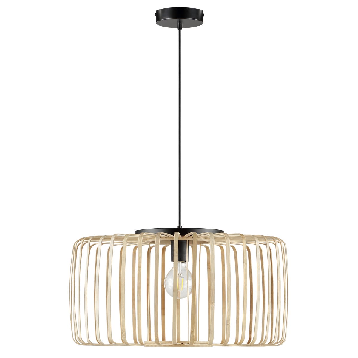 Lampa wisząca Pecan bambus E27 Inspire
