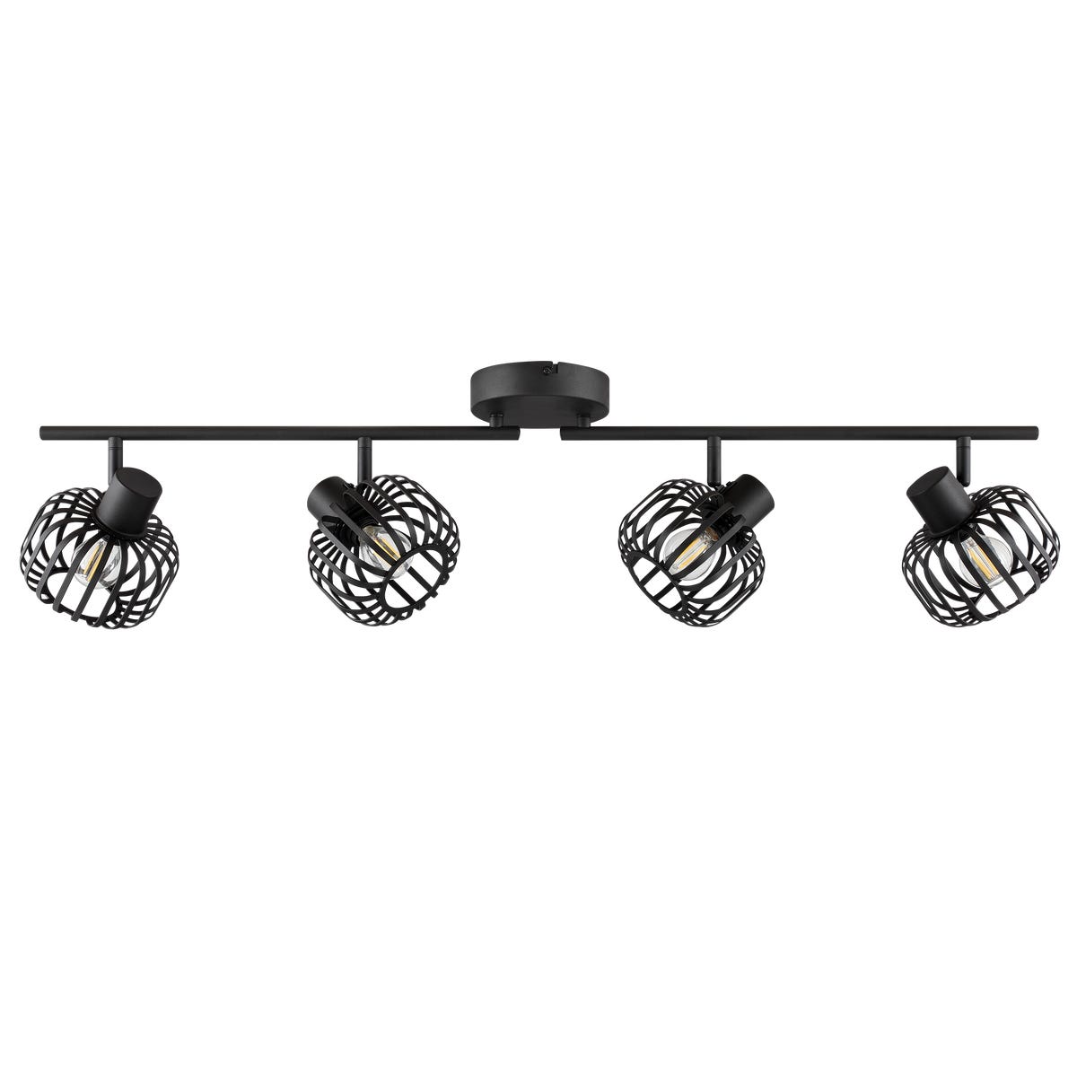 Reflektor Pecan czarny 4 x E14 Inspire