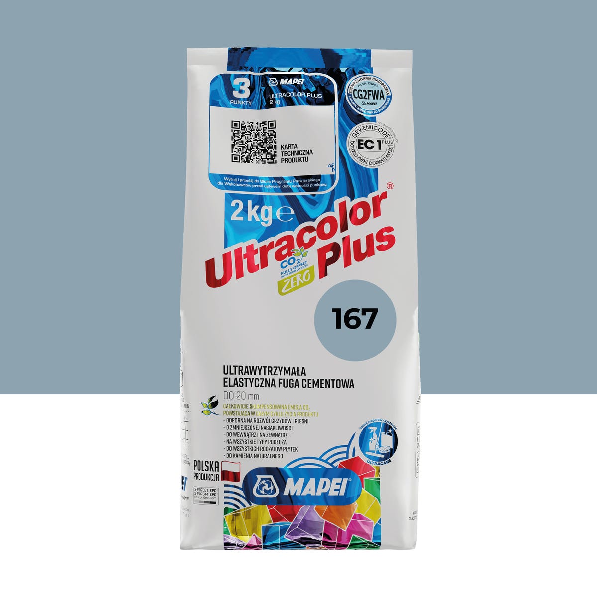 Fuga Ultracolor Plus 167 Niebieski Avio 2 kg Mapei